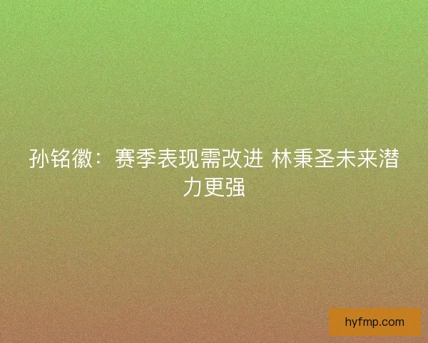 孙铭徽：赛季表现需改进 林秉圣未来潜力更强