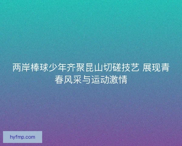 两岸棒球少年齐聚昆山切磋技艺 展现青春风采与运动激情